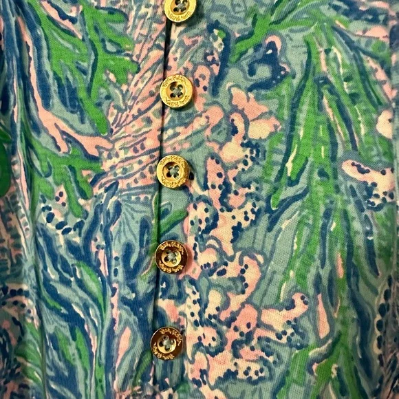 Lilly Pulitzer Malone Cotton Maxi Dress 💚🩷🩵 - Picture 4 of 13